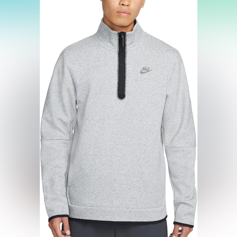 NWOT Nike Sportswear Tech Fleece 1/2 Zip Sweatshirt Gray Size Small